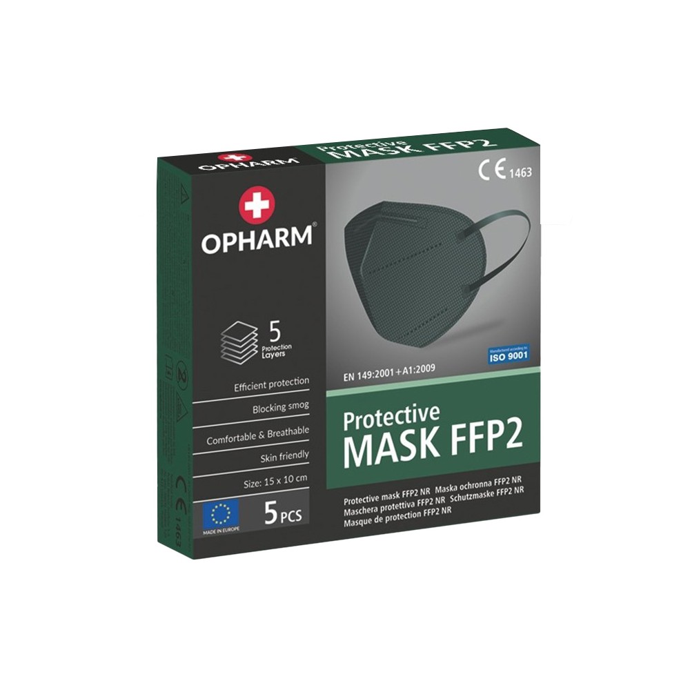 Maska Ochronna FFP2 5 sztuk zielona...