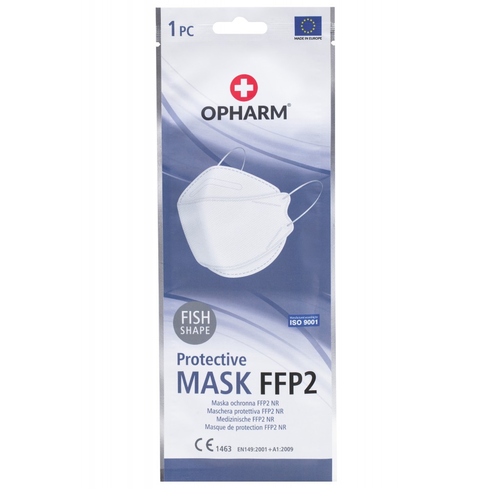 Maska Ochronna FFP2 biała FISH MASK 1...